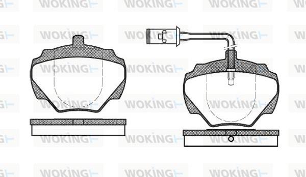 Woking P3223.01 - Kit de plaquettes de frein, frein à disque cwaw.fr