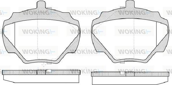 Woking P3223.10 - Kit de plaquettes de frein, frein à disque cwaw.fr