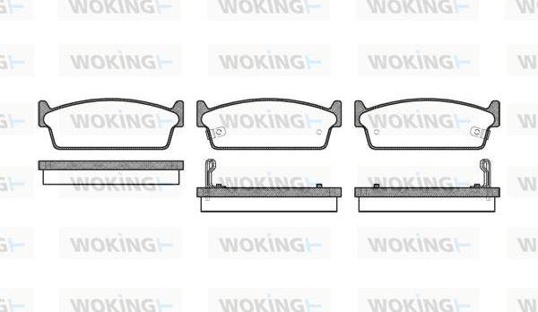 Woking P3273.02 - Kit de plaquettes de frein, frein à disque cwaw.fr