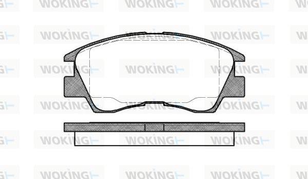 Woking P3753.10 - Kit de plaquettes de frein, frein à disque cwaw.fr