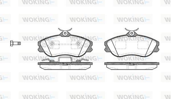 Woking P3763.20 - Kit de plaquettes de frein, frein à disque cwaw.fr