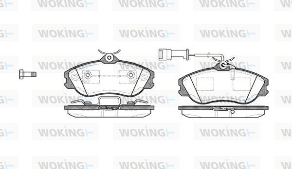 Woking P3763.22 - Kit de plaquettes de frein, frein à disque cwaw.fr