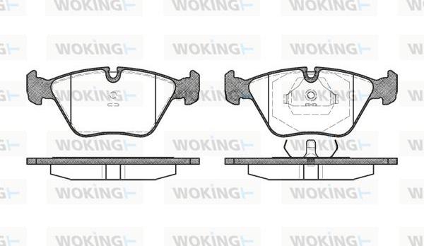 Woking P3703.00 - Kit de plaquettes de frein, frein à disque cwaw.fr