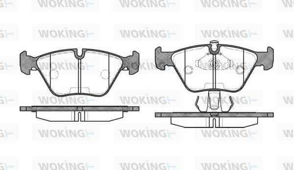 Woking P3703.15 - Kit de plaquettes de frein, frein à disque cwaw.fr