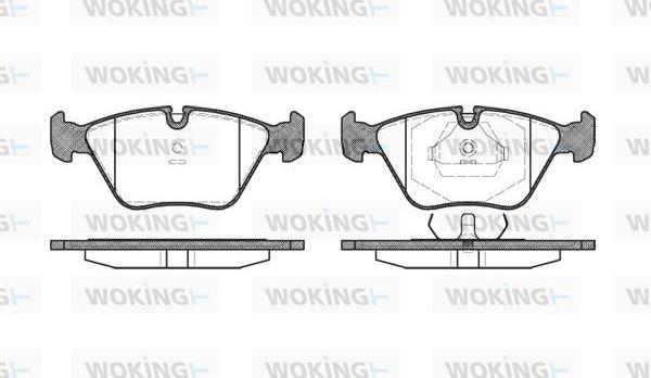 Woking P3703.10 - Kit de plaquettes de frein, frein à disque cwaw.fr