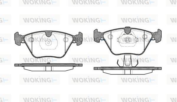 Woking P3703.13 - Kit de plaquettes de frein, frein à disque cwaw.fr