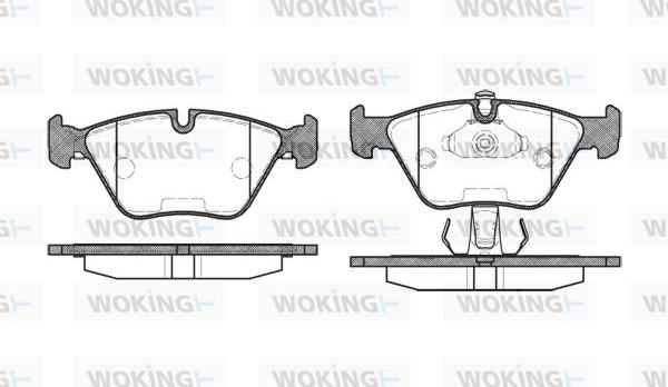 Woking P3703.25 - Kit de plaquettes de frein, frein à disque cwaw.fr