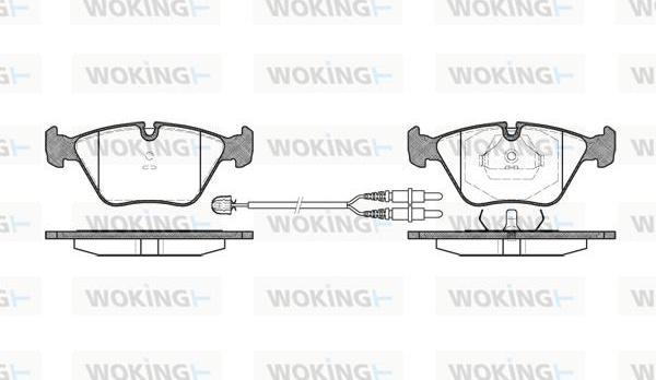 Woking P3703.22 - Kit de plaquettes de frein, frein à disque cwaw.fr