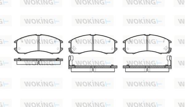 Woking P3733.02 - Kit de plaquettes de frein, frein à disque cwaw.fr