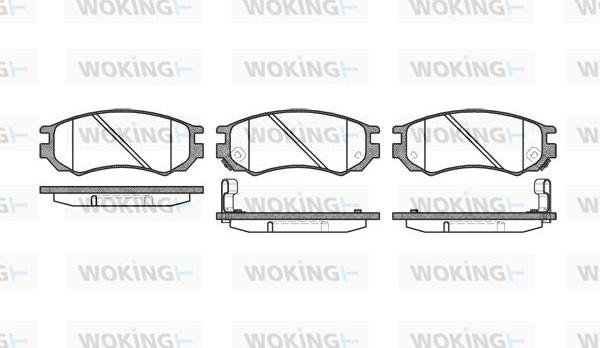 Woking P2953.02 - Kit de plaquettes de frein, frein à disque cwaw.fr