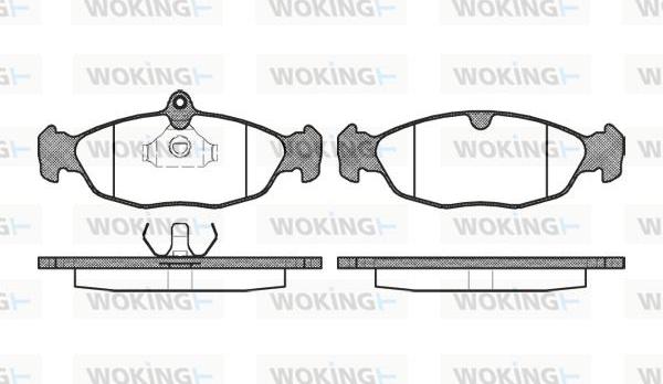 Woking P2933.00 - Kit de plaquettes de frein, frein à disque cwaw.fr