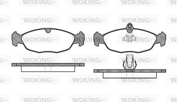 Woking P2933.30 - Kit de plaquettes de frein, frein à disque cwaw.fr