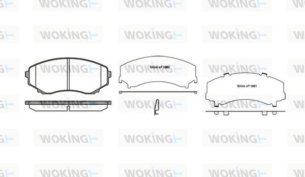 Woking P2973.22 - Kit de plaquettes de frein, frein à disque cwaw.fr