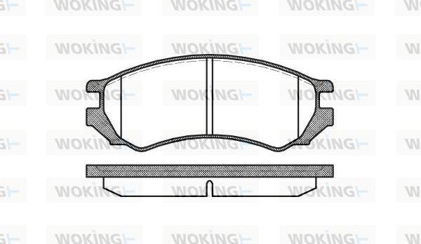 Woking P2443.00 - Kit de plaquettes de frein, frein à disque cwaw.fr