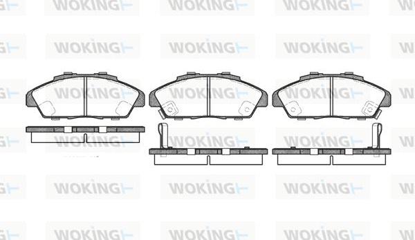 Woking P2413.02 - Kit de plaquettes de frein, frein à disque cwaw.fr