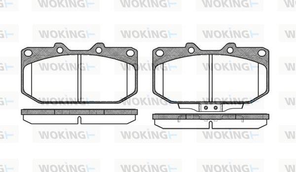 Woking P2483.02 - Kit de plaquettes de frein, frein à disque cwaw.fr