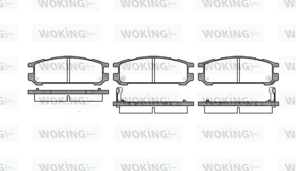 Woking P2423.02 - Kit de plaquettes de frein, frein à disque cwaw.fr