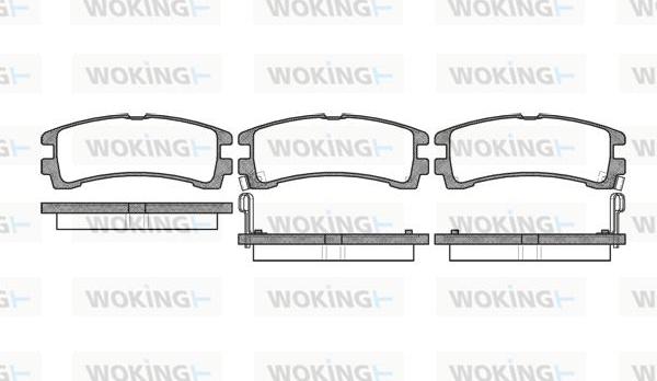 Woking P2473.02 - Kit de plaquettes de frein, frein à disque cwaw.fr