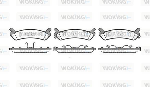 Woking P2593.00 - Kit de plaquettes de frein, frein à disque cwaw.fr