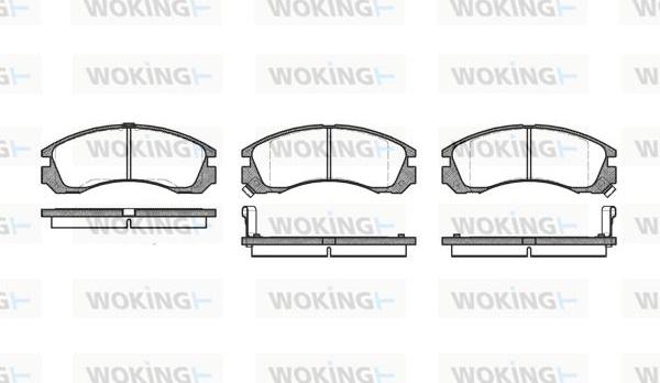 Woking P2543.02 - Kit de plaquettes de frein, frein à disque cwaw.fr