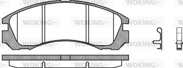 Woking P2543.32 - Kit de plaquettes de frein, frein à disque cwaw.fr