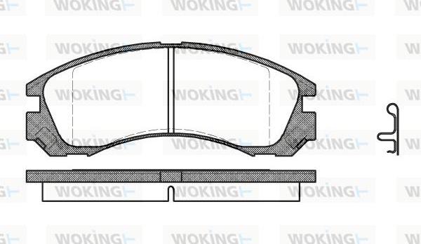 Woking P2543.22 - Kit de plaquettes de frein, frein à disque cwaw.fr