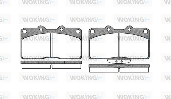 Woking P2553.02 - Kit de plaquettes de frein, frein à disque cwaw.fr