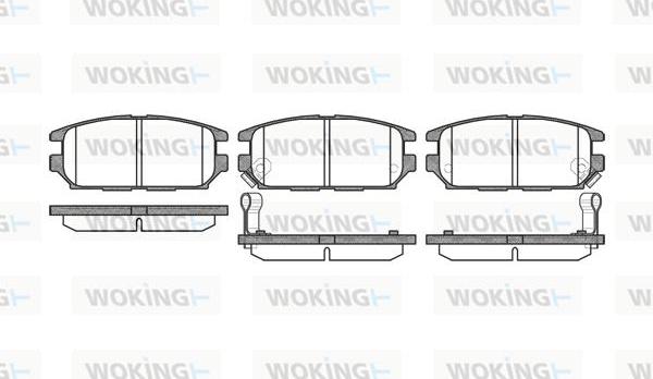 Woking P2563.12 - Kit de plaquettes de frein, frein à disque cwaw.fr