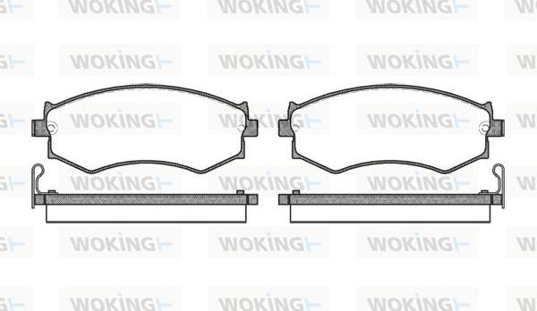 Woking P2503.04 - Kit de plaquettes de frein, frein à disque cwaw.fr