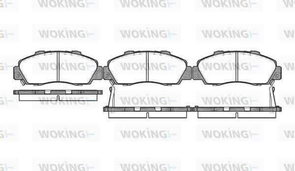 Woking P2513.02 - Kit de plaquettes de frein, frein à disque cwaw.fr