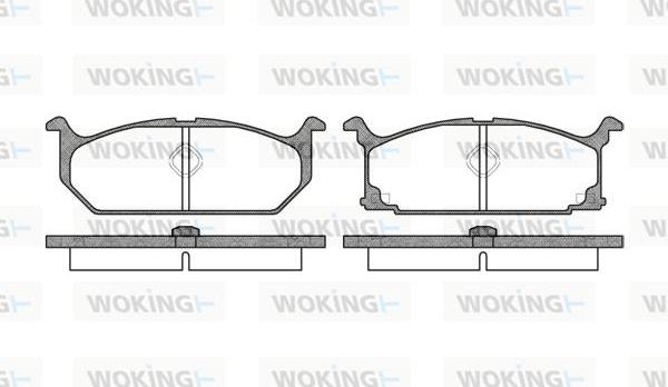 Woking P2583.00 - Kit de plaquettes de frein, frein à disque cwaw.fr