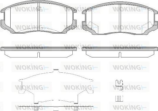 Woking P2573.32 - Kit de plaquettes de frein, frein à disque cwaw.fr