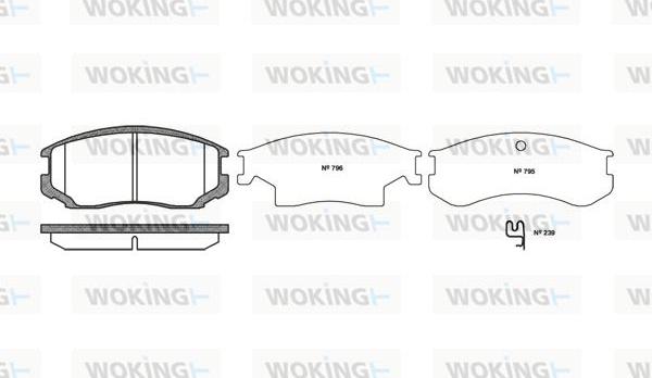 Woking P2573.22 - Kit de plaquettes de frein, frein à disque cwaw.fr