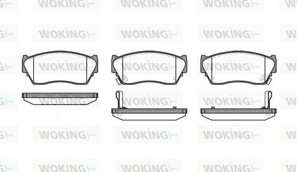 Woking P2643.02 - Kit de plaquettes de frein, frein à disque cwaw.fr