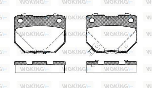 Woking P2653.21 - Kit de plaquettes de frein, frein à disque cwaw.fr