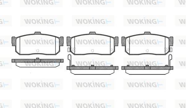 Woking P2663.22 - Kit de plaquettes de frein, frein à disque cwaw.fr