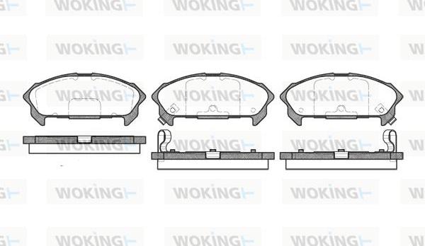 Woking P2603.02 - Kit de plaquettes de frein, frein à disque cwaw.fr