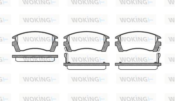 Woking P2633.02 - Kit de plaquettes de frein, frein à disque cwaw.fr