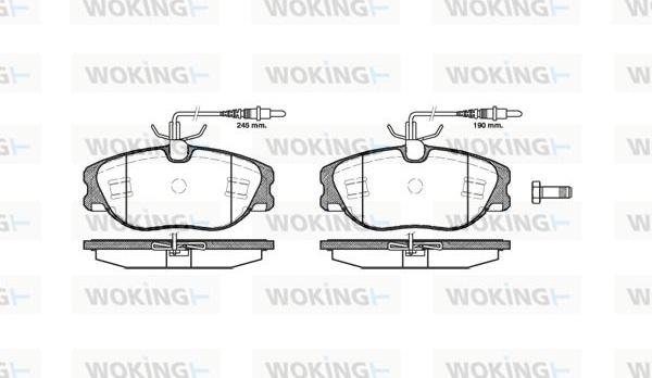 Woking P2053.44 - Kit de plaquettes de frein, frein à disque cwaw.fr