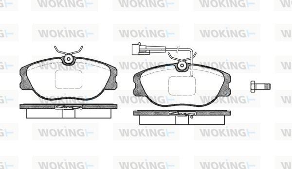 Woking P2053.31 - Kit de plaquettes de frein, frein à disque cwaw.fr