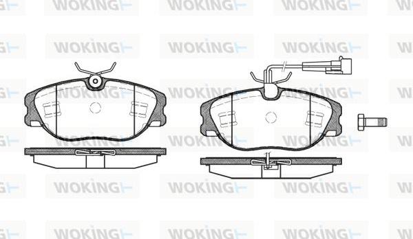 Woking P2053.72 - Kit de plaquettes de frein, frein à disque cwaw.fr