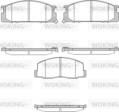 Woking P2063.12 - Kit de plaquettes de frein, frein à disque cwaw.fr