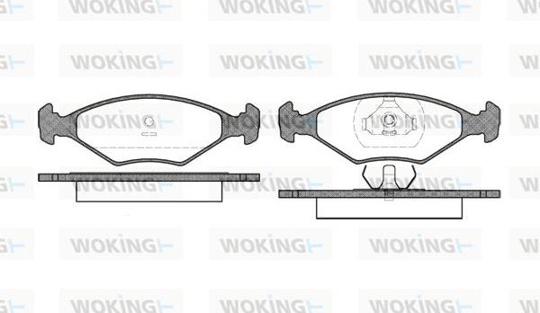 Woking P2013.00 - Kit de plaquettes de frein, frein à disque cwaw.fr