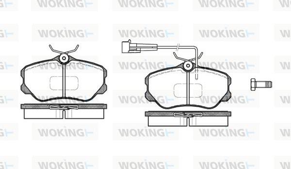 Woking P2033.02 - Kit de plaquettes de frein, frein à disque cwaw.fr