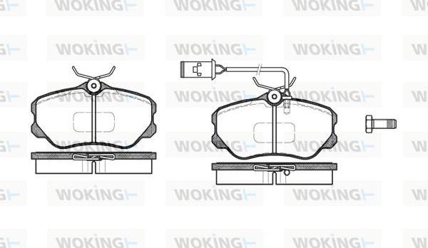 Woking P2033.12 - Kit de plaquettes de frein, frein à disque cwaw.fr