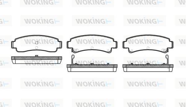 Woking P2023.02 - Kit de plaquettes de frein, frein à disque cwaw.fr