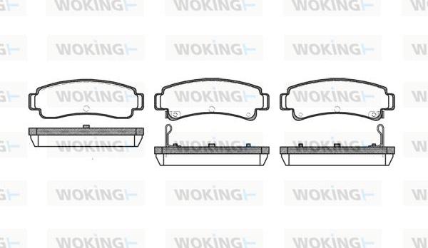 Woking P2023.12 - Kit de plaquettes de frein, frein à disque cwaw.fr