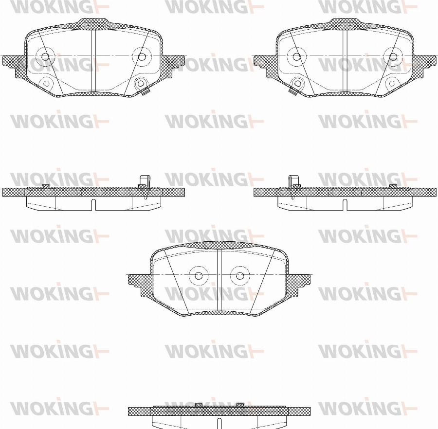 Woking P21453.02 - Kit de plaquettes de frein, frein à disque cwaw.fr