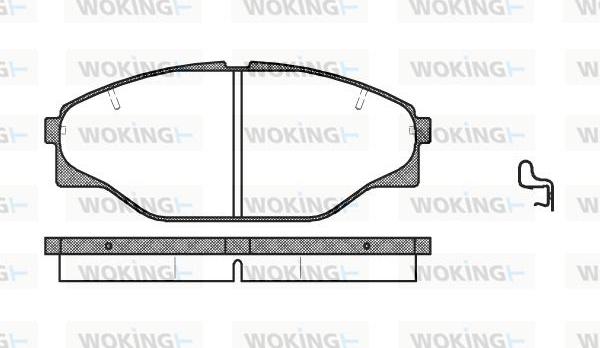 Woking P2143.04 - Kit de plaquettes de frein, frein à disque cwaw.fr