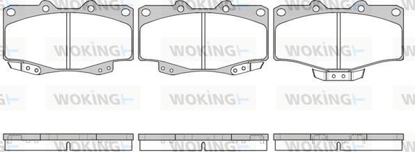 Woking P2153.04 - Kit de plaquettes de frein, frein à disque cwaw.fr